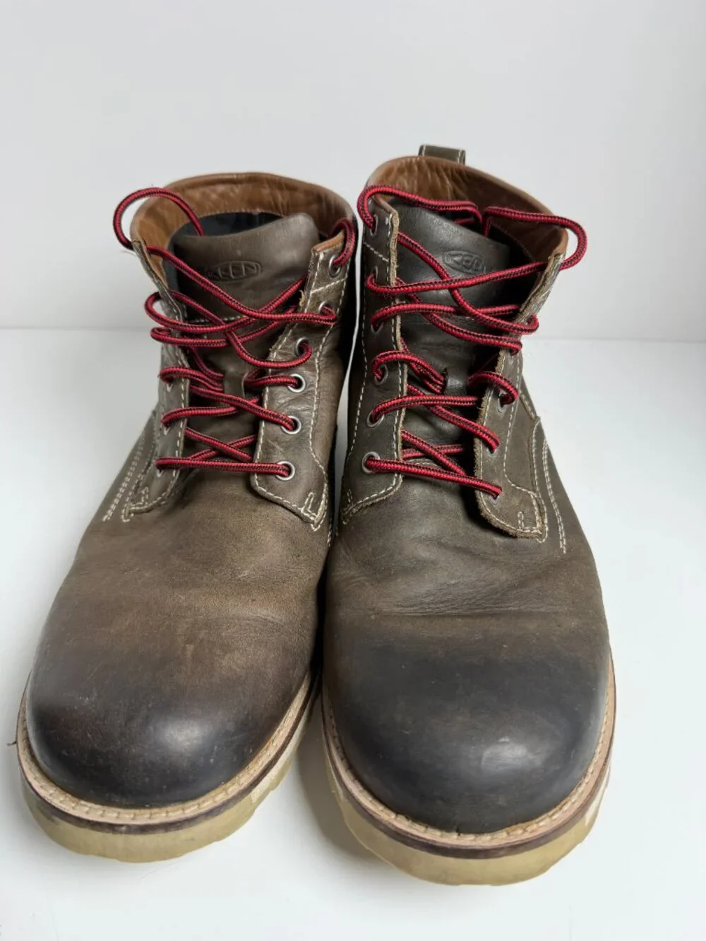 Keen The 59 Moto Brown Oiled Leather Lace Up Rounded Toe Boots Mens 13M
